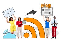 People Social Networking and Blog Concept