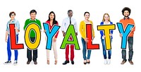 Group of People Standing Holding Loyalty