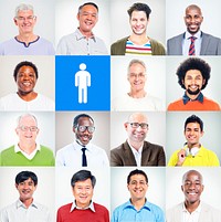 Group of Multiethnic Diverse Confident Men
