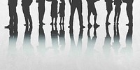 Silhouette of a group of people