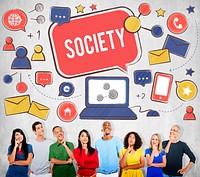 Society Social Media Network Connection Concept