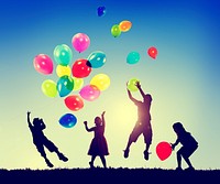 Group of Children Freedom Happiness Imagination Innocence Concept