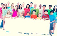 Diverse People Happiness Friendship Banner Copy Space Concept