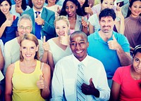 Thumbs Up People Diversity Multiethnic Group Concept