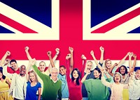 Diversity of British Community People Hapiness Concept
