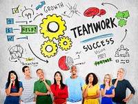 Teamwork Team Together Collaboration Diversity People Thinking Concept