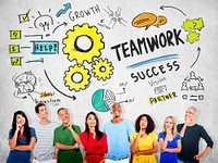 Teamwork Team Together Collaboration Diversity People Thinking Concept