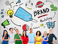 Diverse People Thinking Planning Marketing Brand Concept