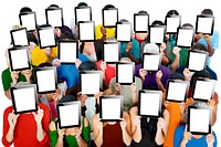 Social Gathering Digital Tablet Communication Society Concept