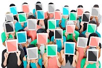 Social Gathering Digital Tablet Communication Society Concept