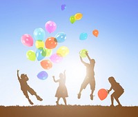 Balloon Activity Casual Cheerful Children Youth Concept
