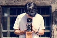 Asian Guy Take Photos Camera