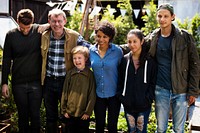 Group of Diverse People Planting Organic Vegetable Together Teamwork