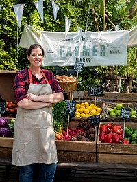 Woman owner fresh gracery organic shop