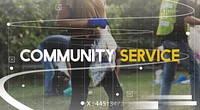 Community service vounteers togetherness teamwork