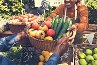 People Buying Fresh Local Vegetable From Farm at Market