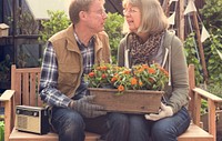 Senior Farmer Couple Romance Love