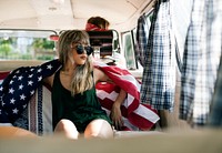 Diverse group of people enjoying a road trip and festival 