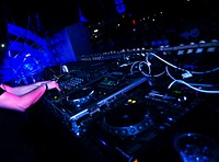 DJ Playing Musics in Live Concert Festival