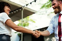 Business people greeting and handshake