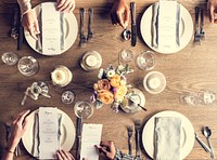 People having a meal in restaurant