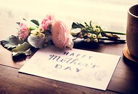 Ranunculus Flowers Bouquet with Happy Mothers Day Wishing Card