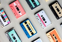 Collection of Retro Music Audio Cassette Tape 80s