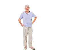 Confident Senior Man Standing and Smiling