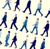 Business People Travel Walking Movement Concept