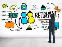 Businessman Retirement Qualification Occupation Ideas Writing Concept