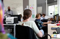 Caucasian women working at the office