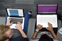 People using computer laptop