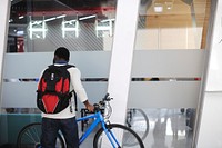 Man Brought His Bike To Office