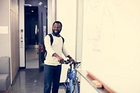 Man Brought His Bike To Office