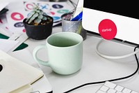 Coffee Cup on Work Table 