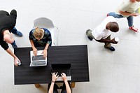 People using computer laptop