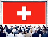 Switzerland National Flag Seminar Business Concept