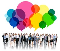 Business People Diverse Standing Communication Concept