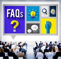 Frequently Asked Questions Help Inforamtion Answer Concept