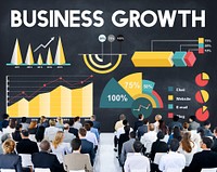 Business Growth Percentage Business Chart Concept