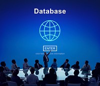Database Storage Online Technology Internet Globe World Concept