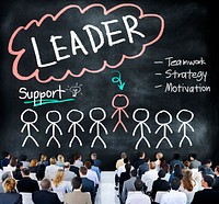 Leader Support Teamwork Strategy Motivation Concept