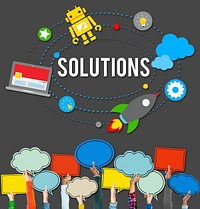 Solution Innovation Solving Progress Strategy Plan Concept