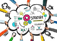 Strategy Solution Tactics Teamwork Growth Vision Concept