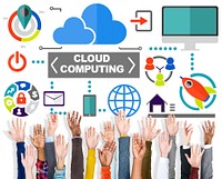 Arms Raised Connection Global Communications Cloud Computing Concept