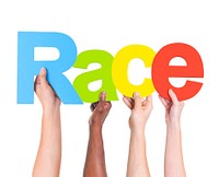Diverse Hands Holding The Word Race
