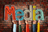 Media Word Concepts Isolated on Background