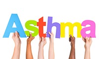 Diverse Hands Holding The Word Asthma