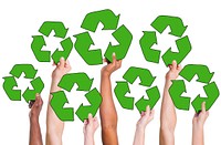 People Holding Recycling Symbol and Concepts