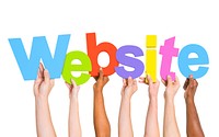 Multi-Ethnic Group Of People Holding The Word Website